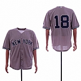 Yankees 18 Didi Gregorius Gray Cool Base Player Number Jersey Sguo,baseball caps,new era cap wholesale,wholesale hats
